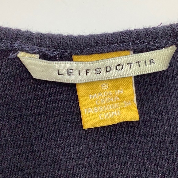 Anthropologie Leifsdottir tied ribbons thru eyelets navy tank top size Small EUC - Picture 5 of 12